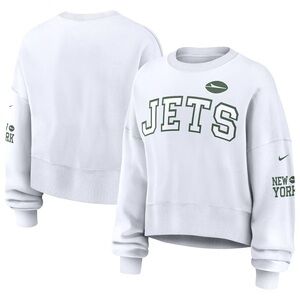 Women's New York Jets Nike White Oversized Pullover Sweatshirt - BRAND NEW (NFL)